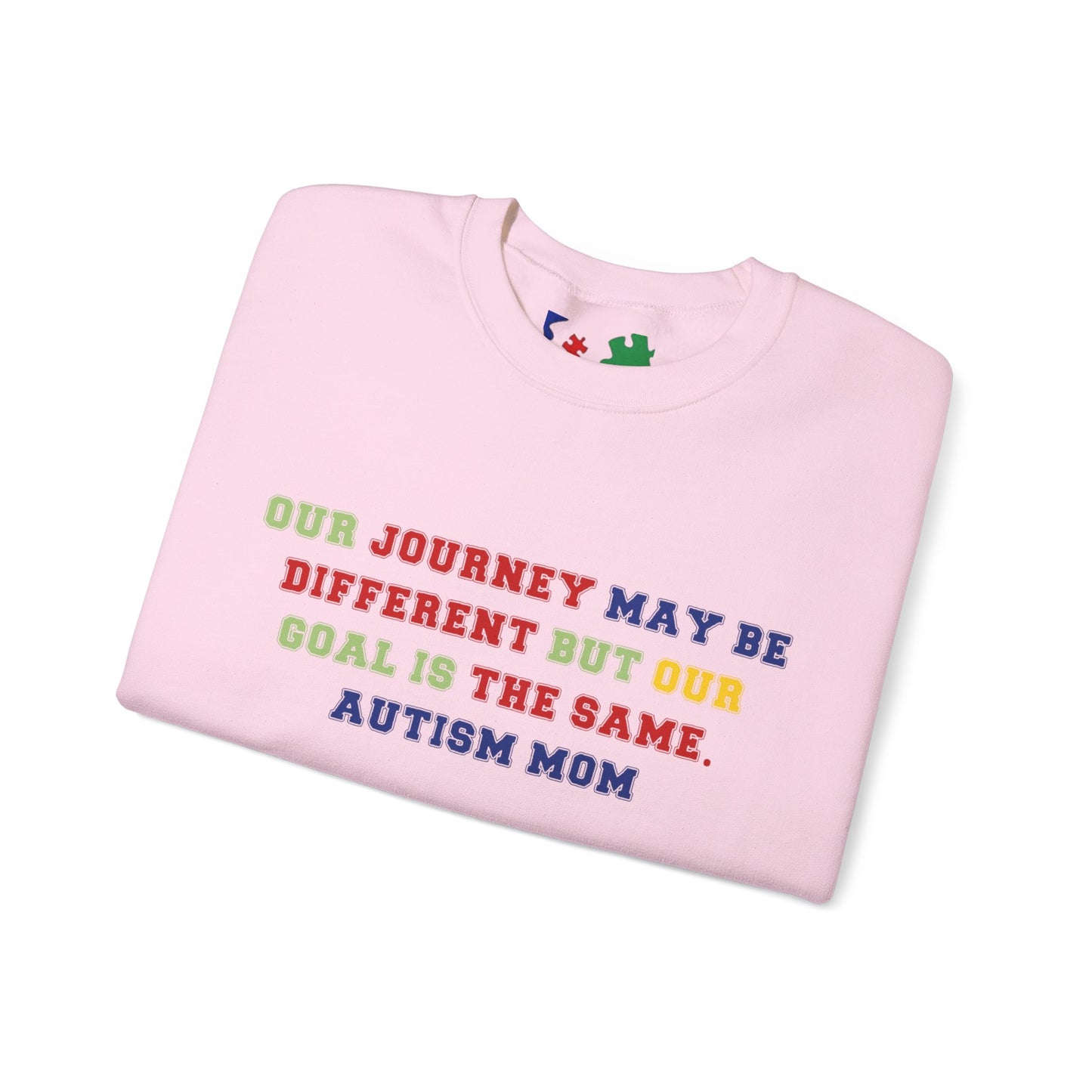 same goal autism mom Unisex Heavy Blend™ Crewneck Sweatshirt