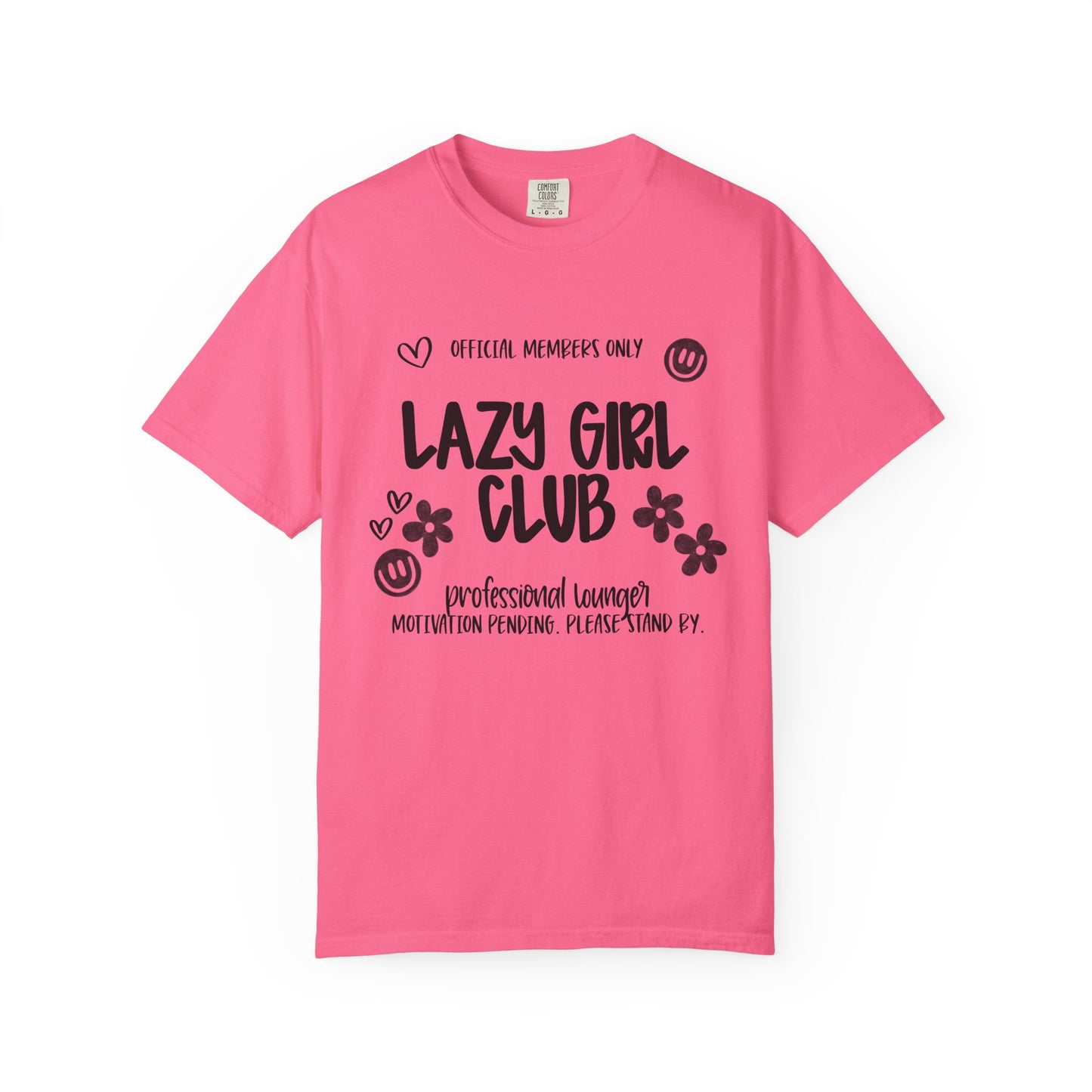 Lazy Girl Club T-Shirt — 'Official Members Only' Cute Graphic Tee