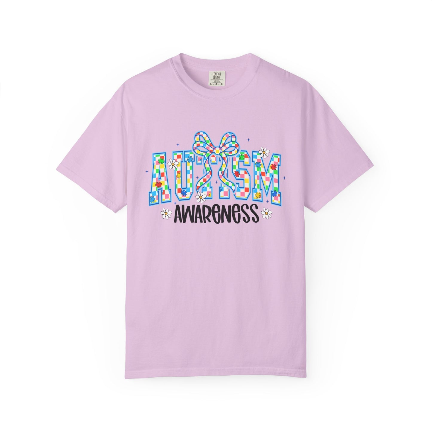 Autism Awareness T-Shirt — Colorful Puzzle Ribbon Tee