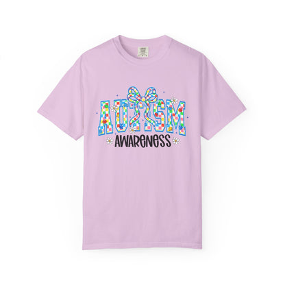 Autism Awareness T-Shirt — Colorful Puzzle Ribbon Tee