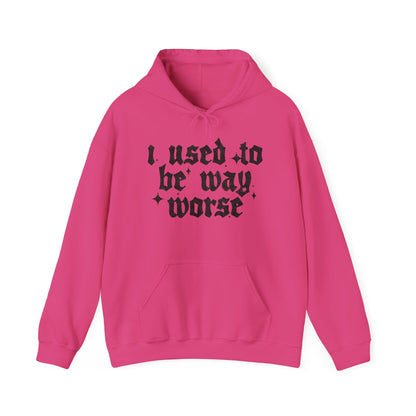 I use to be worse Unisex Heavy Blend™ Hooded Sweatshirt