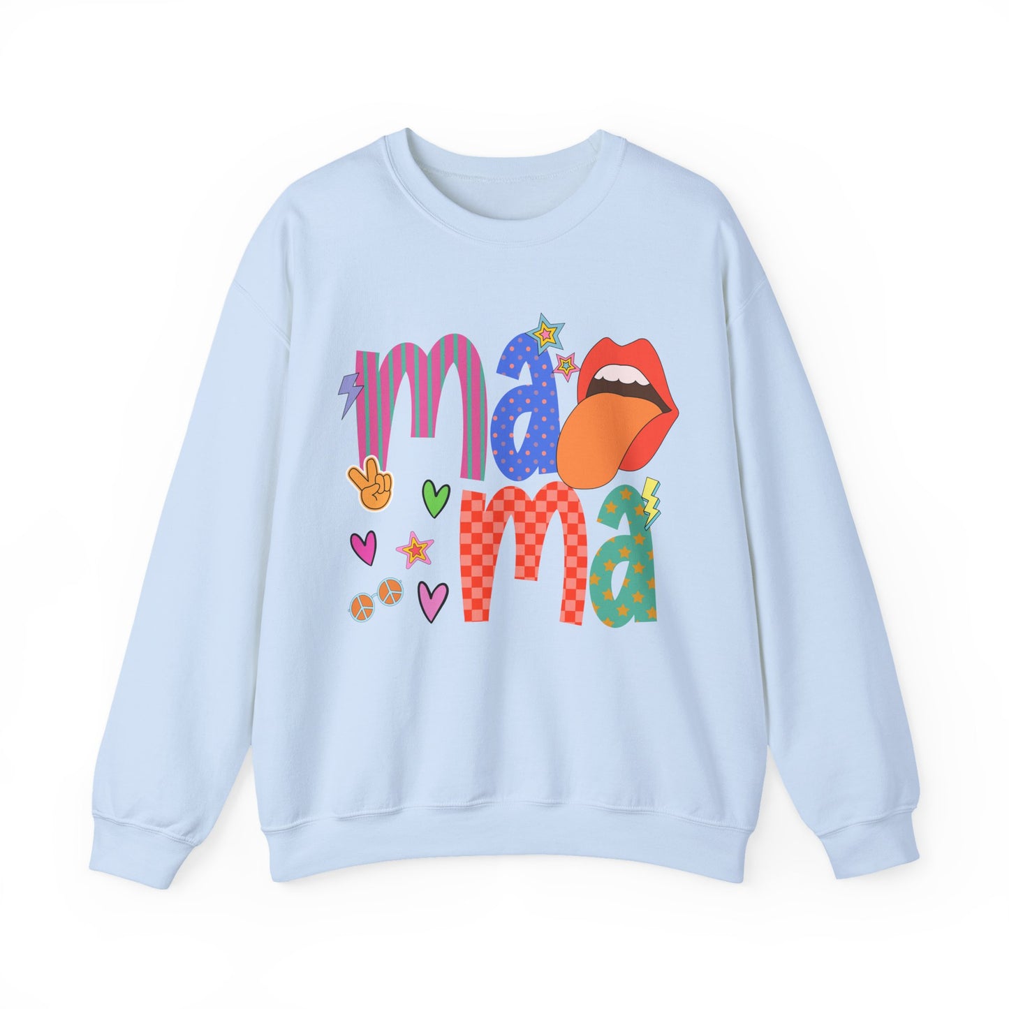 Mama Graphic Sweatshirt — Colorful Retro Pop Art Mom Crewneck