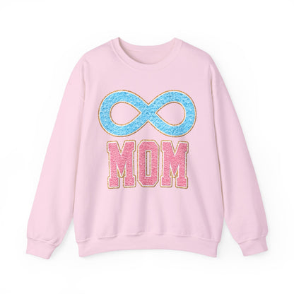 mom blue infinity Unisex Heavy Blend™ Crewneck Sweatshirt