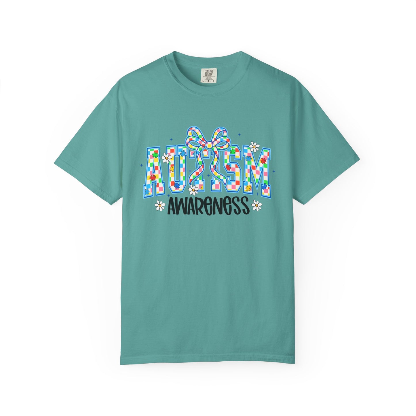 Autism Awareness T-Shirt — Colorful Puzzle Ribbon Tee