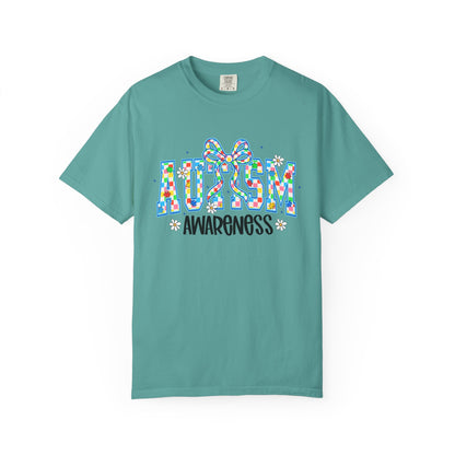 Autism Awareness T-Shirt — Colorful Puzzle Ribbon Tee