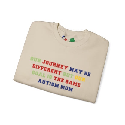 same goal autism mom Unisex Heavy Blend™ Crewneck Sweatshirt