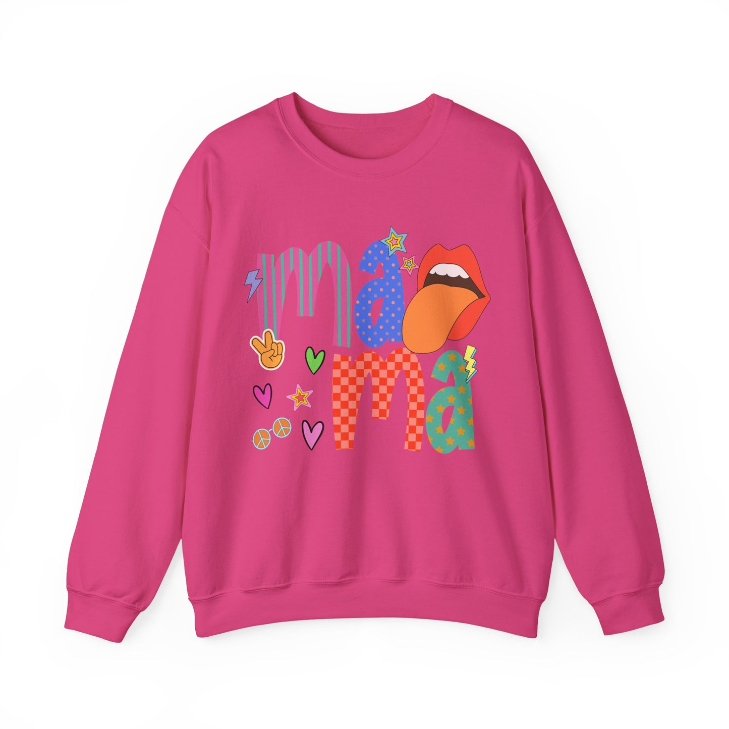 Mama Graphic Sweatshirt — Colorful Retro Pop Art Mom Crewneck