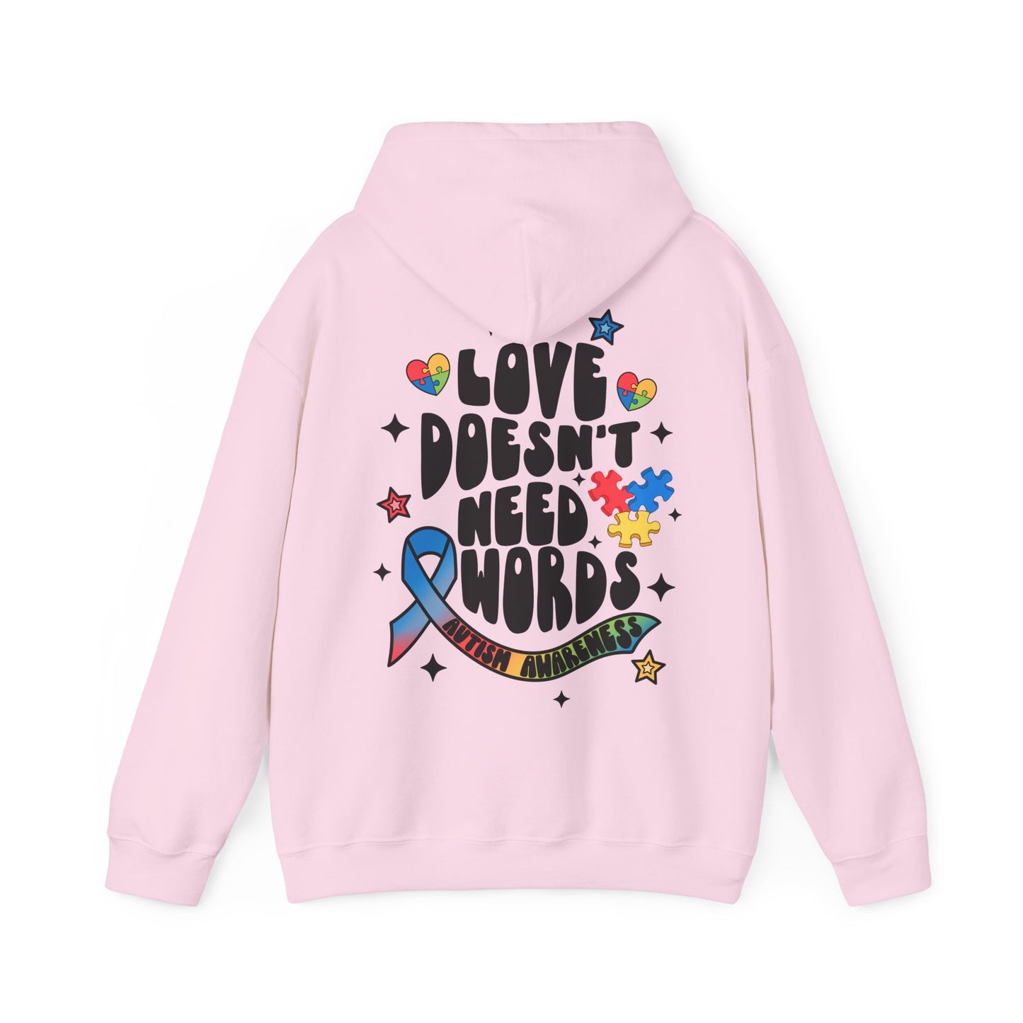 love doesn't need words Unisex Heavy Blend™ Hooded Sweatshirt