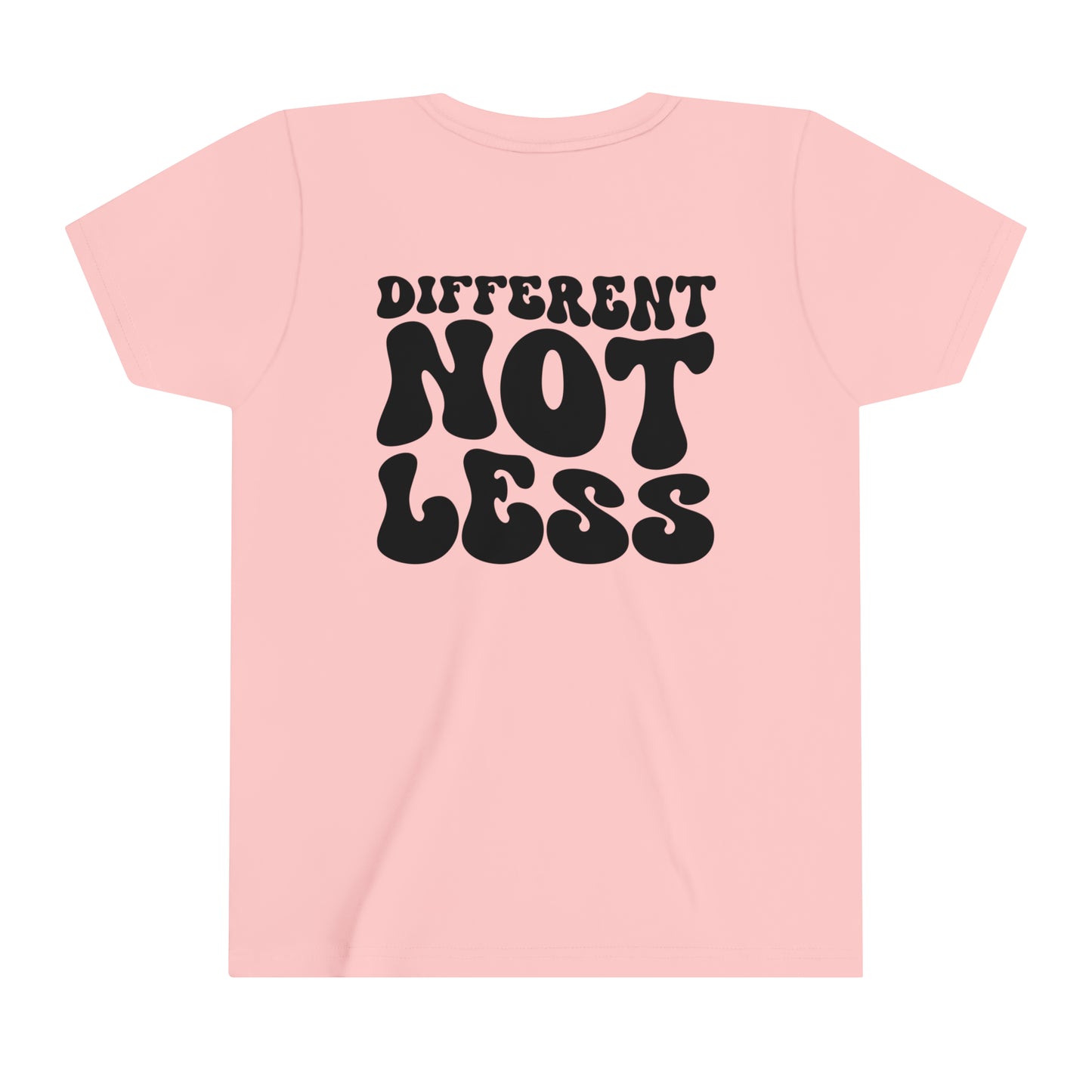 different not less Youth Short Sleeve Tee