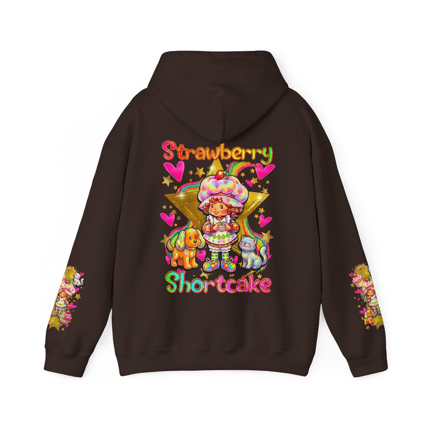 Strawberry Shortcake Hoodie — Cute Retro Cartoon Hooded Sweatshirt