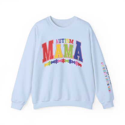 proudly autism mama Unisex Heavy Blend™ Crewneck Sweatshirt