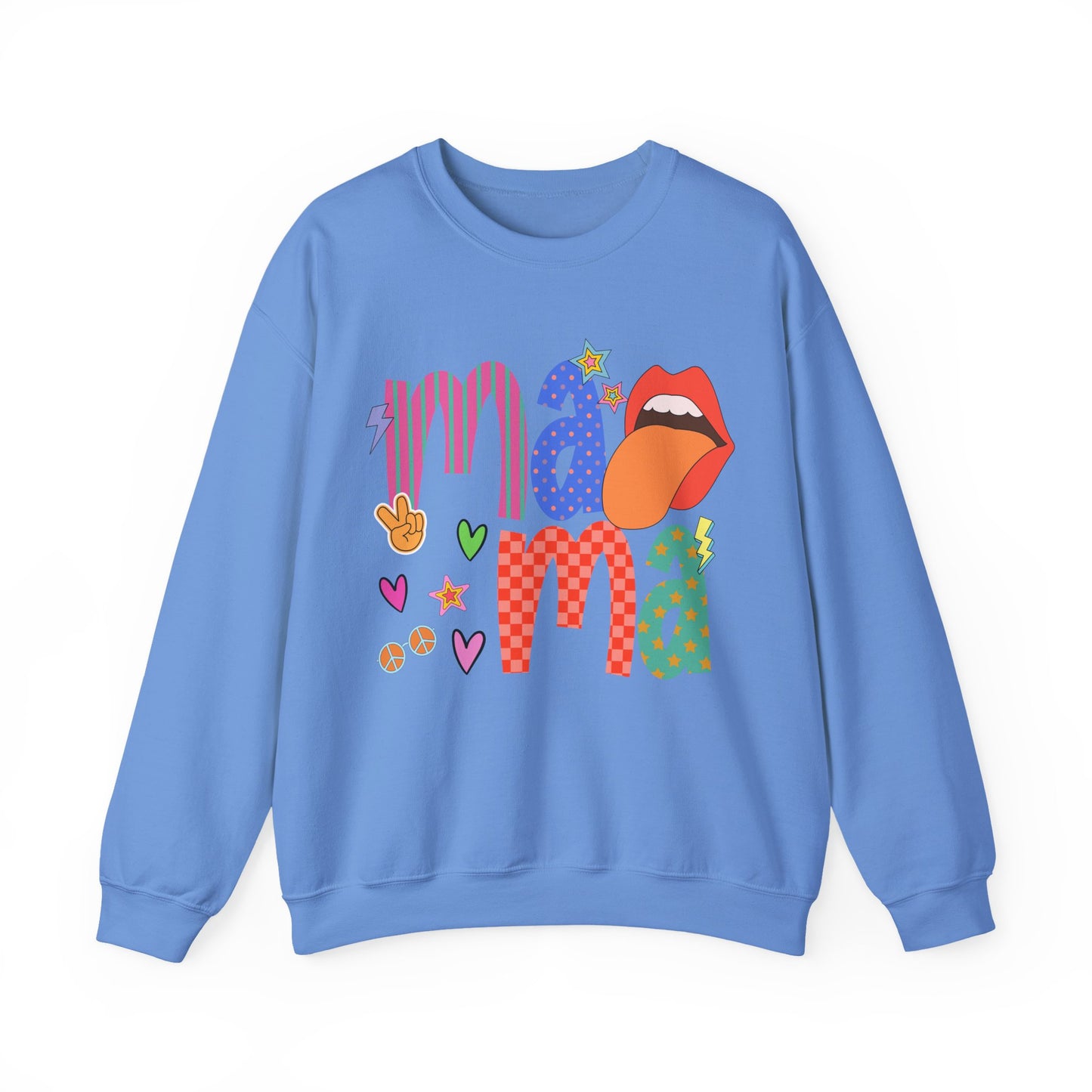 Mama Graphic Sweatshirt — Colorful Retro Pop Art Mom Crewneck