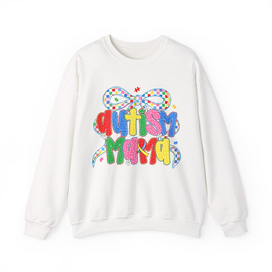 Colorful "Autism Mama" Ribbon Support Pullover