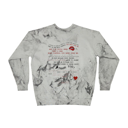 Delena toxic love club Tie-Dye Crewneck Sweatshirt