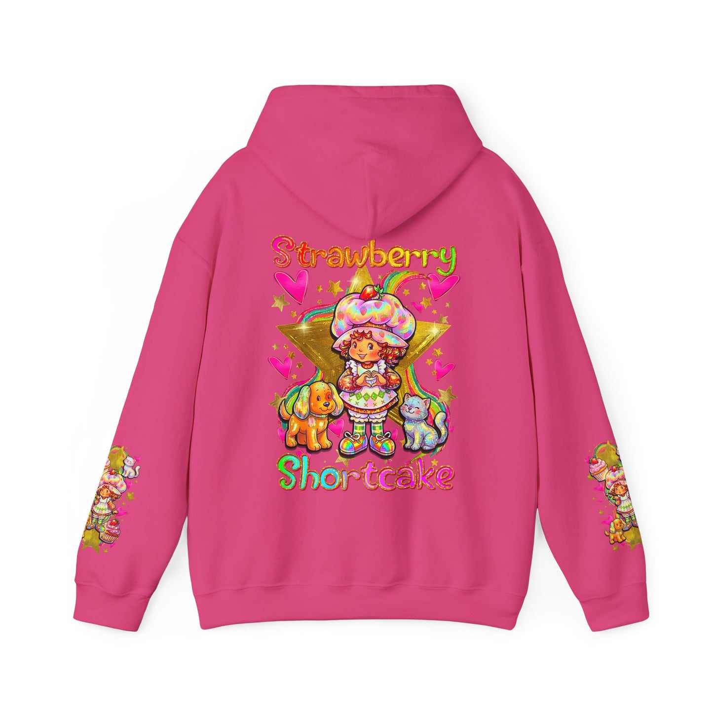 Strawberry Shortcake Hoodie — Cute Retro Cartoon Hooded Sweatshirt