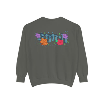 Stitch lace floral Graphic Sweatshirt