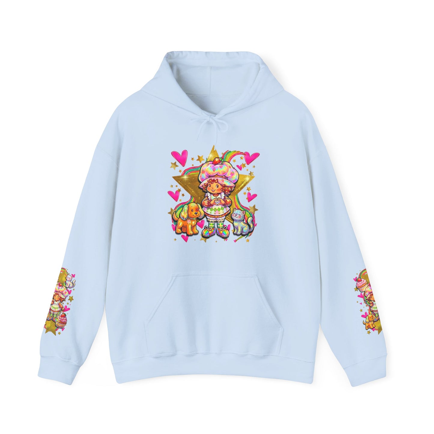 Strawberry Shortcake Hoodie — Cute Retro Cartoon Hooded Sweatshirt