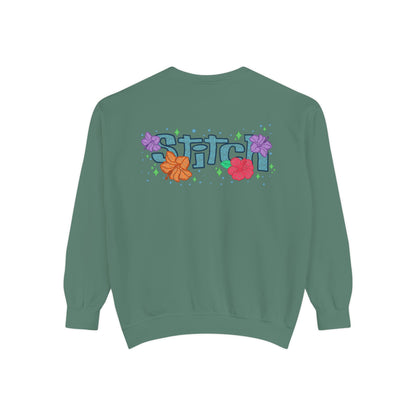 Stitch lace floral Graphic Sweatshirt