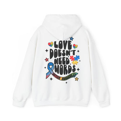 love doesn't need words Unisex Heavy Blend™ Hooded Sweatshirt