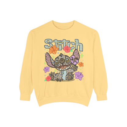 Stitch lace floral Graphic Sweatshirt