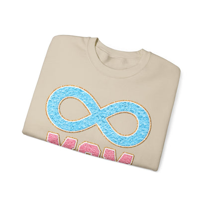 mom blue infinity Unisex Heavy Blend™ Crewneck Sweatshirt