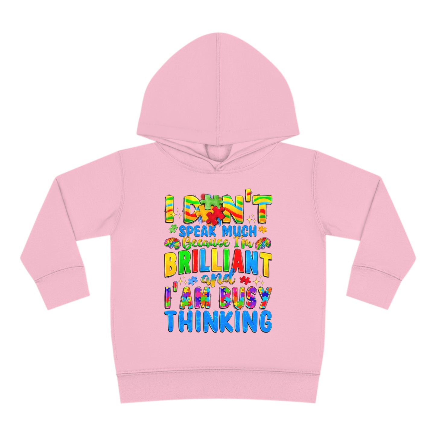 Autistic and Brilliant Toddler Pullover Fleece Hoodie