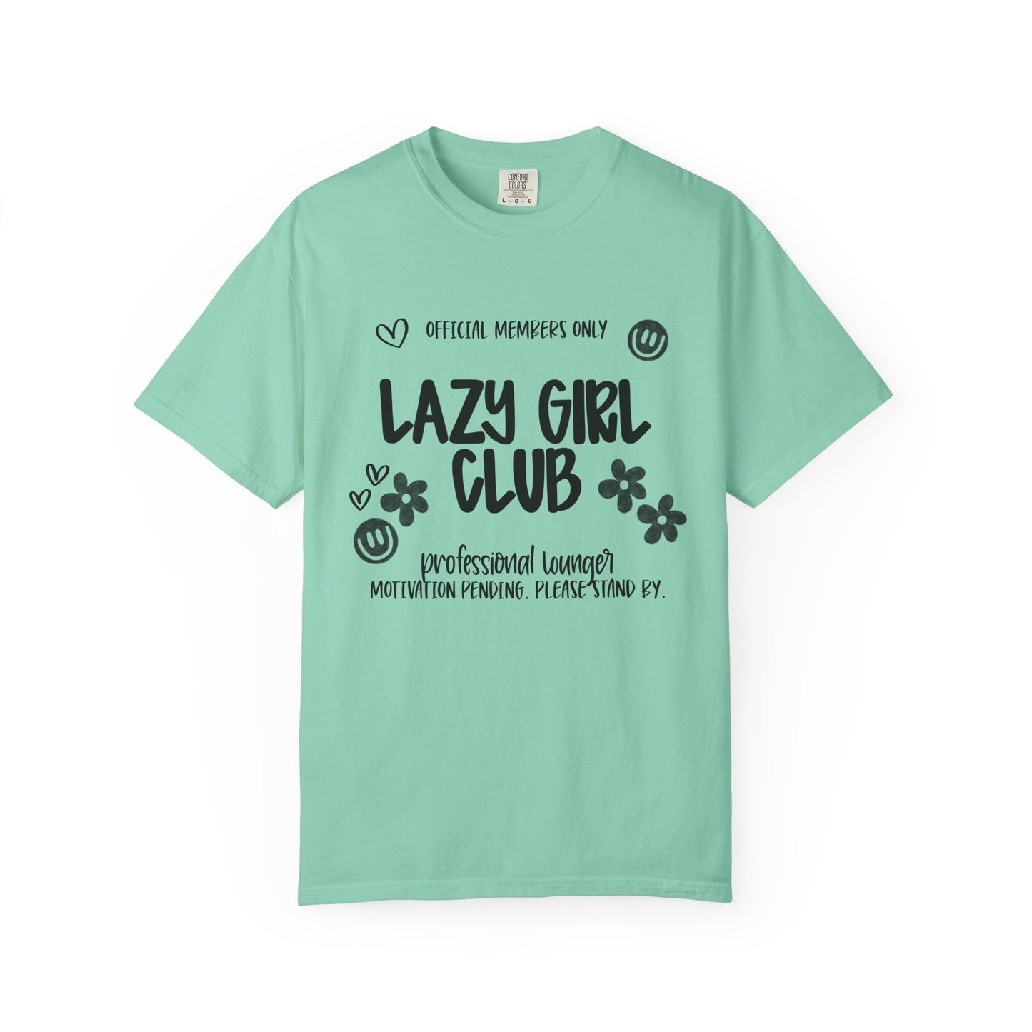 Lazy Girl Club T-Shirt — 'Official Members Only' Cute Graphic Tee