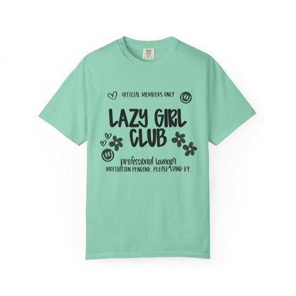 Lazy Girl Club T-Shirt — 'Official Members Only' Cute Graphic Tee