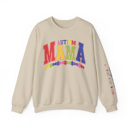 proudly autism mama Unisex Heavy Blend™ Crewneck Sweatshirt