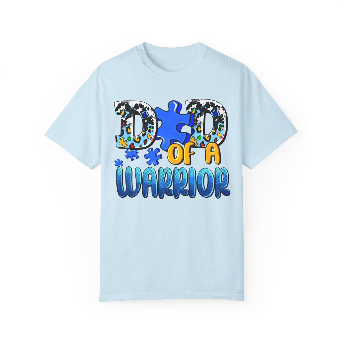 dad of a warrior Unisex Garment-Dyed T-shirt