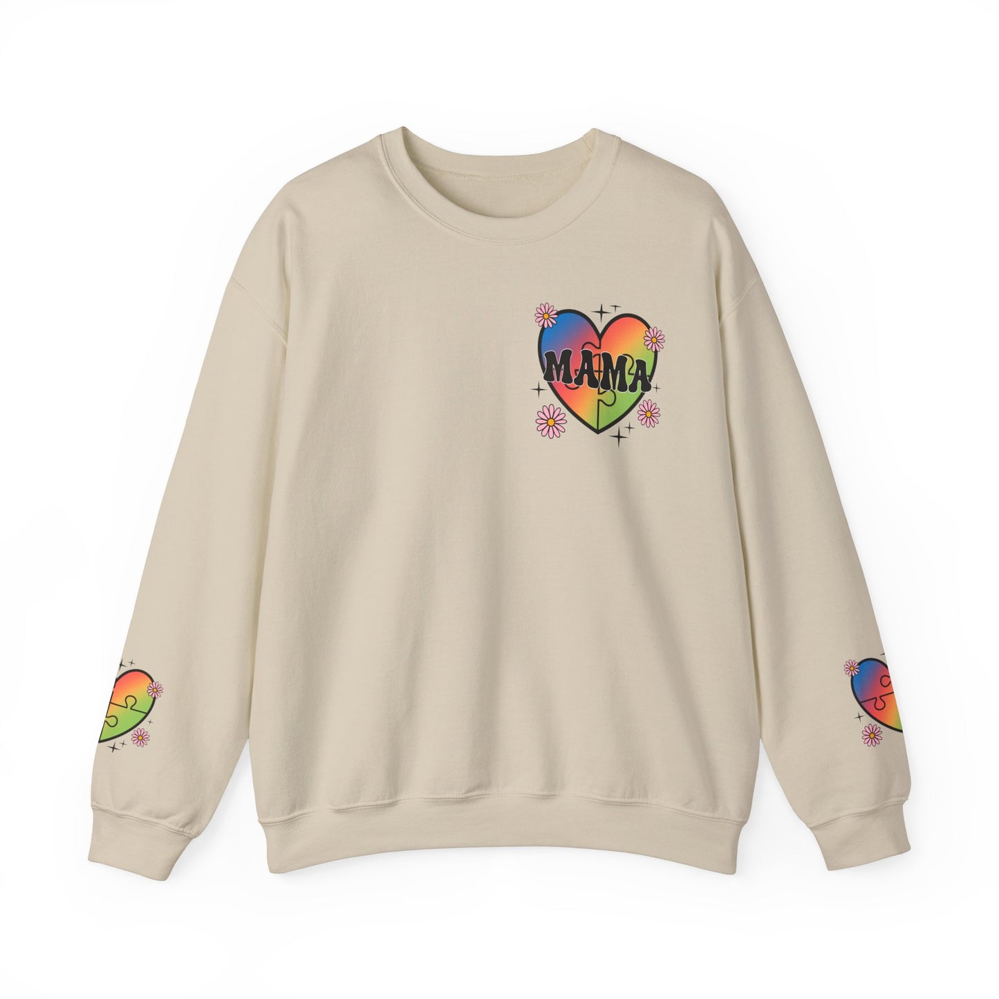 somebodys proud autism mama Unisex Heavy Blend™ Crewneck Sweatshirt