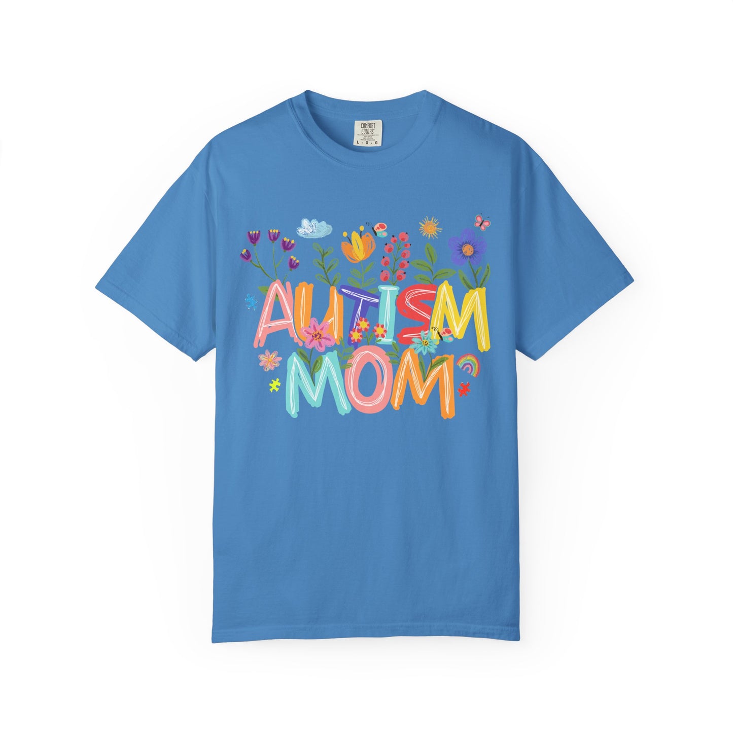 Autism Mom Floral T-Shirt, Gift for Autism Awareness, Supportive Apparel
