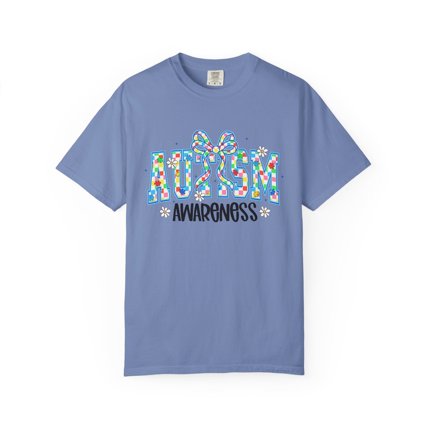 Autism Awareness T-Shirt — Colorful Puzzle Ribbon Tee