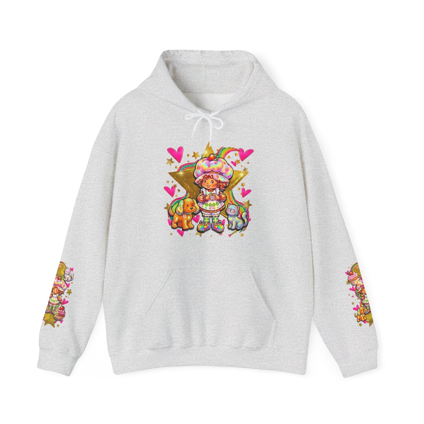 Strawberry Shortcake Hoodie — Cute Retro Cartoon Hooded Sweatshirt