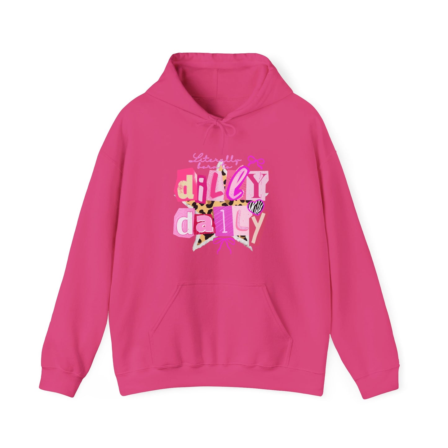 “Daily Gal” Pink Retro Hoodie – Cute Aesthetic Graphic Sweatshirt
