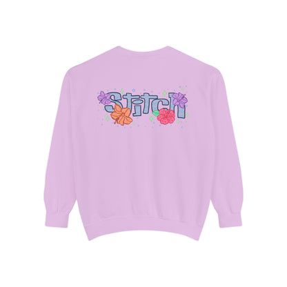 Stitch lace floral Graphic Sweatshirt