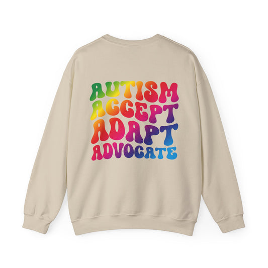 accept adapt advocate Unisex Heavy Blend™ Crewneck Sweatshirt