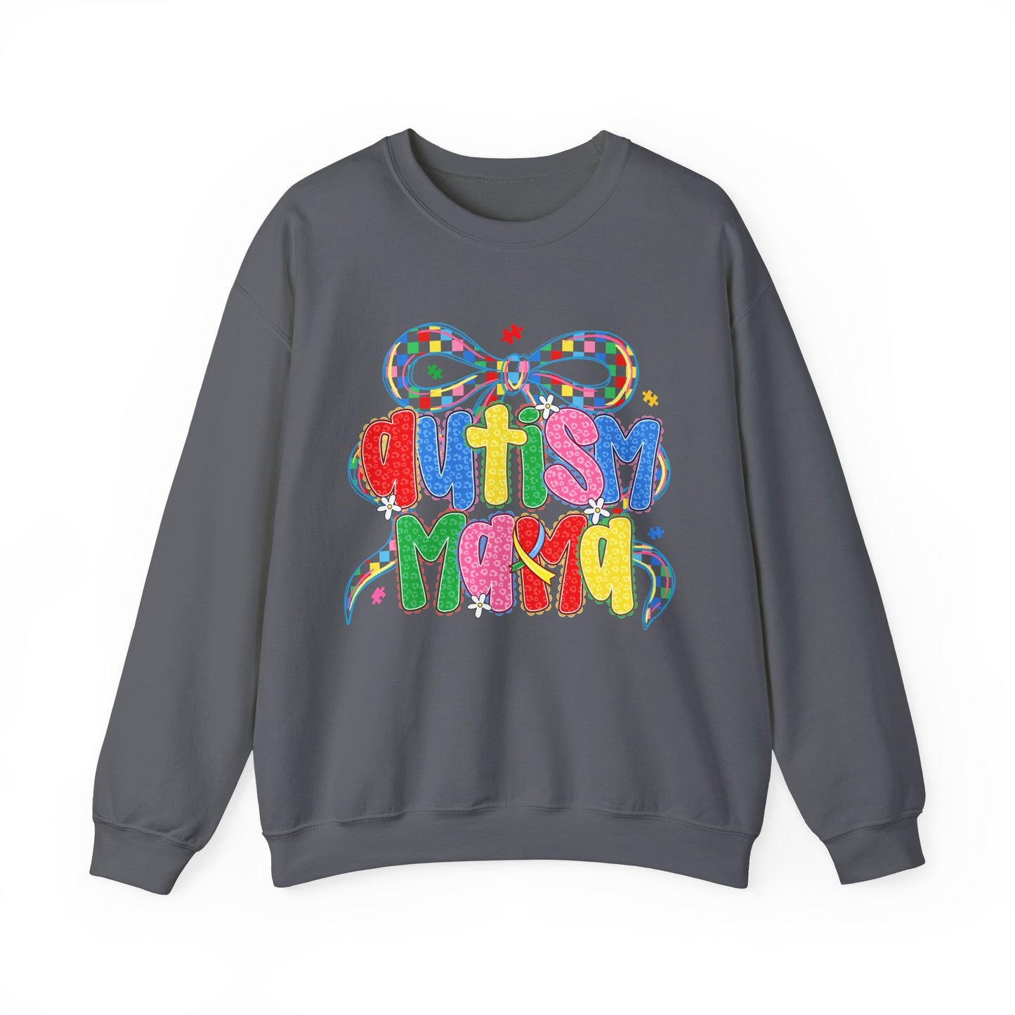 Colorful "Autism Mama" Ribbon Support Pullover