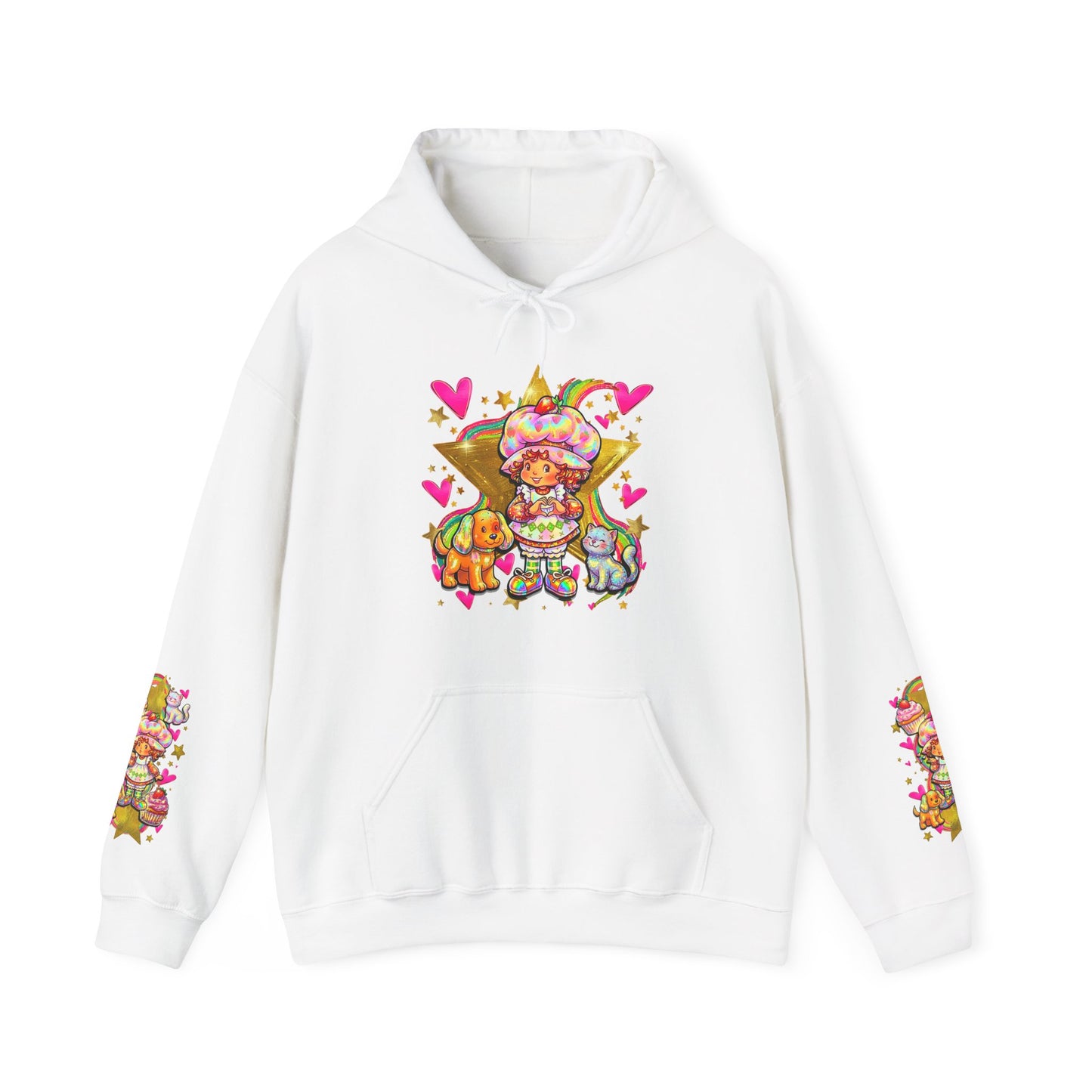 Strawberry Shortcake Hoodie — Cute Retro Cartoon Hooded Sweatshirt