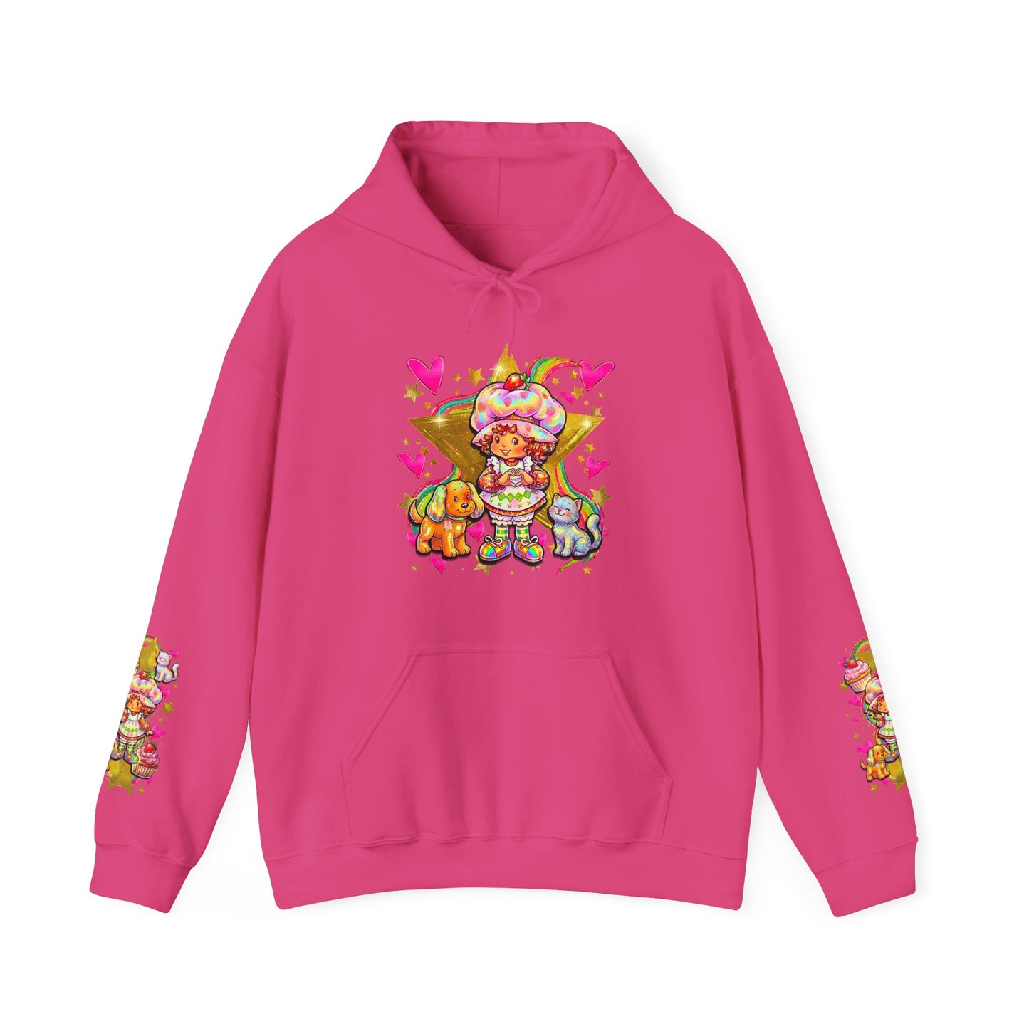 Strawberry Shortcake Hoodie — Cute Retro Cartoon Hooded Sweatshirt