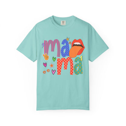 Mama Graphic T-Shirt — Colorful Retro Pop Art Design