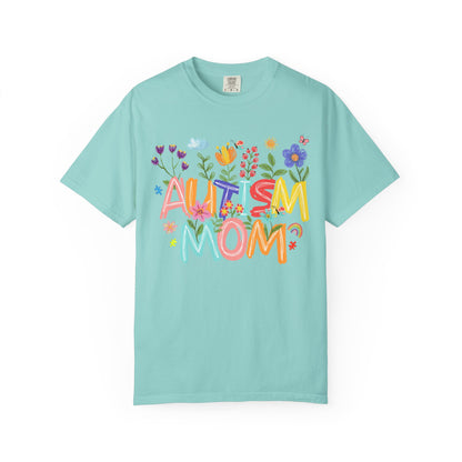 Autism Mom Floral T-Shirt, Gift for Autism Awareness, Supportive Apparel