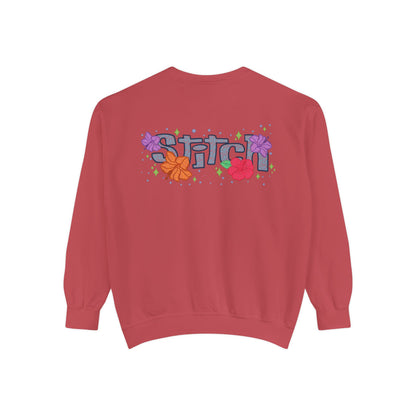 Stitch lace floral Graphic Sweatshirt