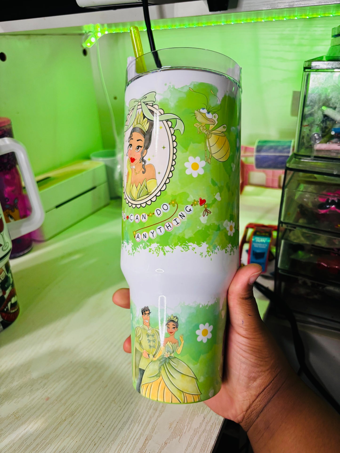 You can do anything princess Tiana 40oz tumbler
