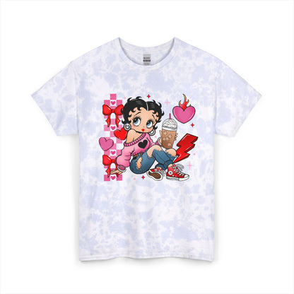 Betty Boop Blue Tie-Dye Tee — Cute Retro Cartoon Graphic Shirt