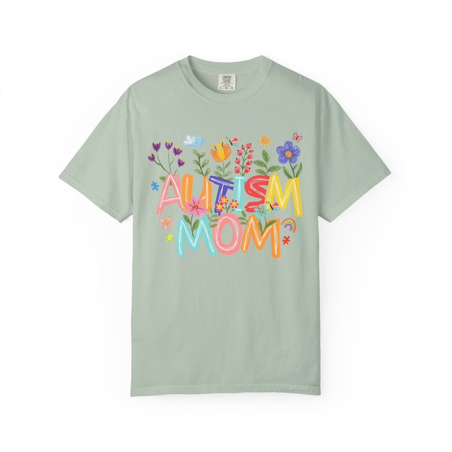 Autism Mom Floral T-Shirt, Gift for Autism Awareness, Supportive Apparel