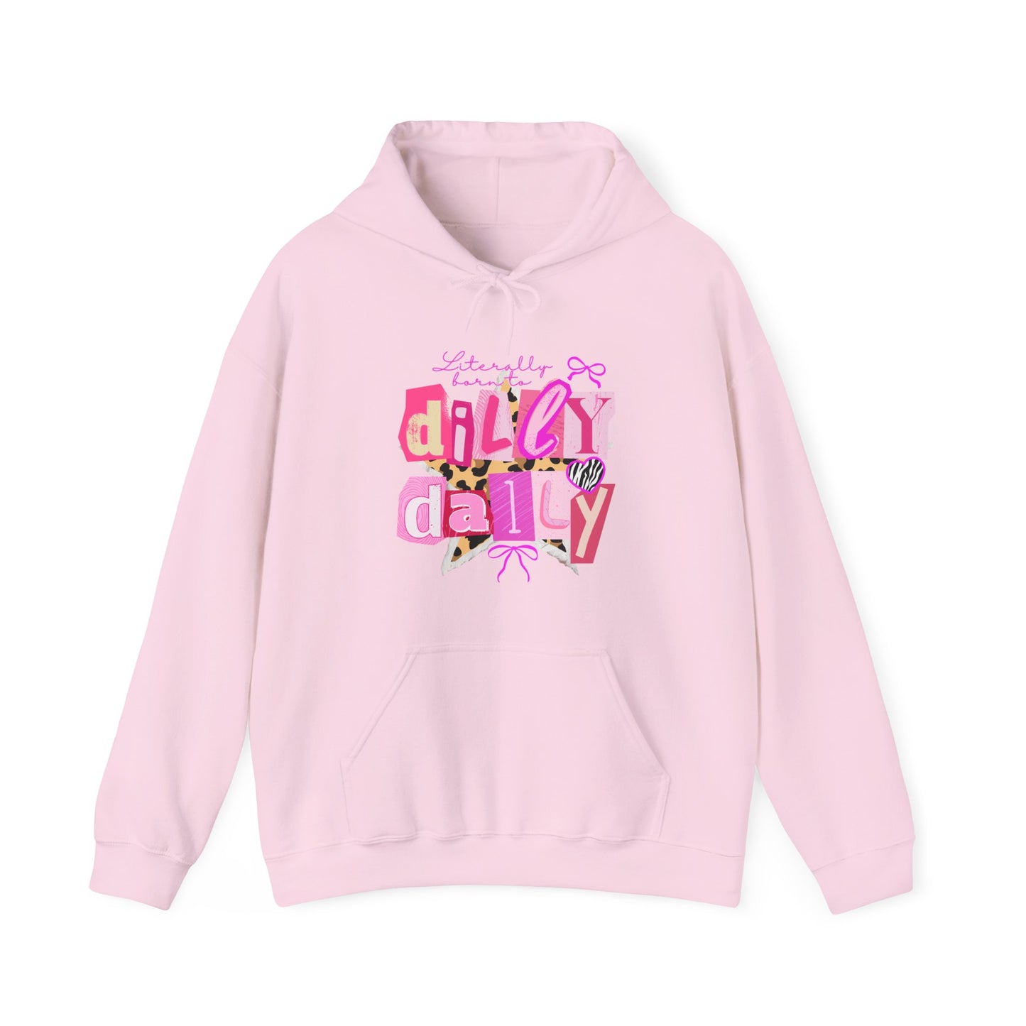 “Daily Gal” Pink Retro Hoodie – Cute Aesthetic Graphic Sweatshirt