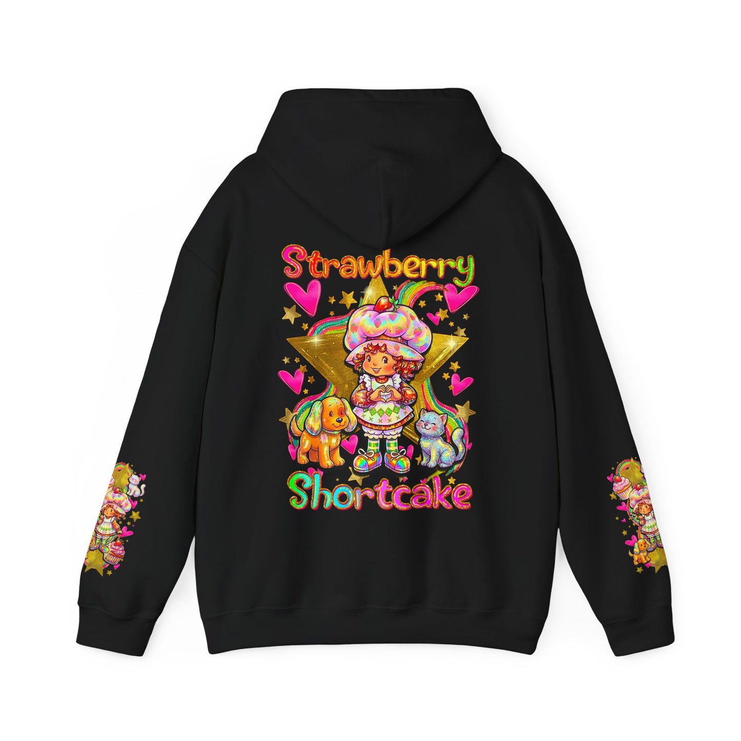 Strawberry Shortcake Hoodie — Cute Retro Cartoon Hooded Sweatshirt