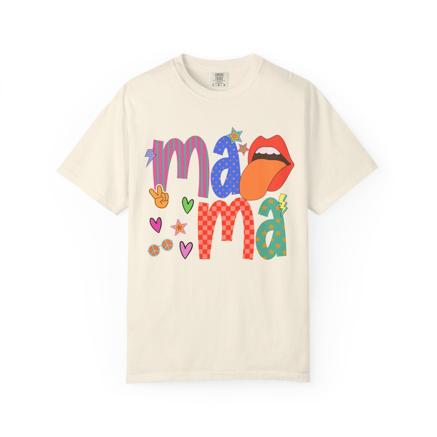 Mama Graphic T-Shirt — Colorful Retro Pop Art Design