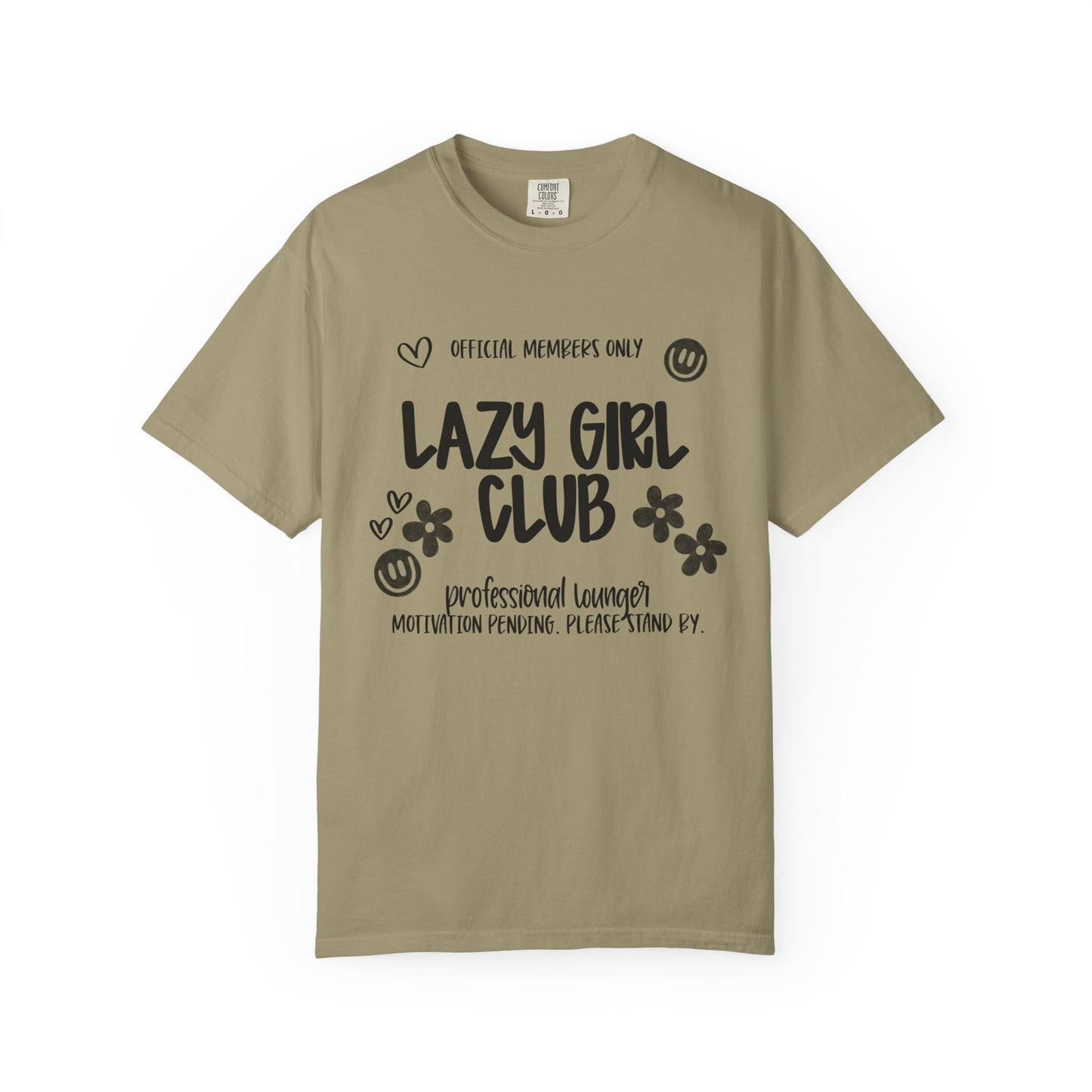 Lazy Girl Club T-Shirt — 'Official Members Only' Cute Graphic Tee